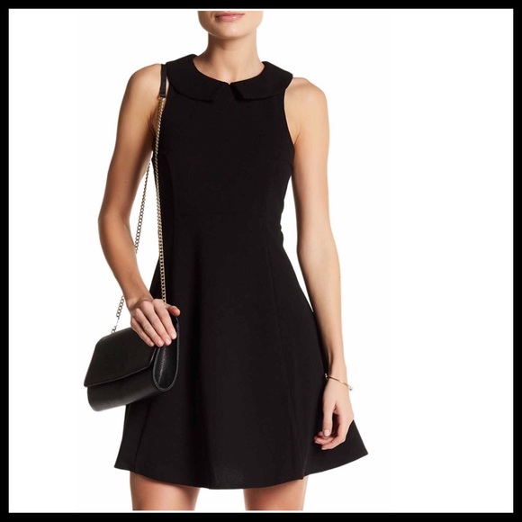 BLACK A-LINE COCKTAIL PARTY CAREER DRESS LBD A2C - Picture 5 of 8